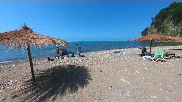 Shlypra Кемпинг Hotel Pizunda Bagian luar foto